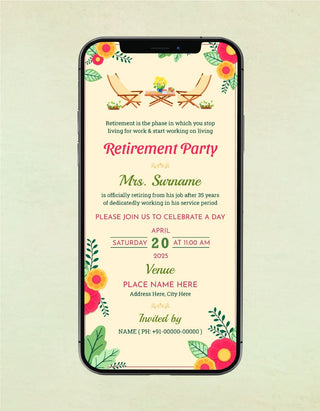 Retirement Party Card 