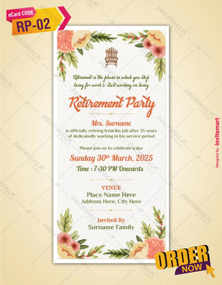 Retirement Party Invitation Card