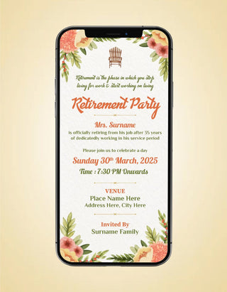 Retirement Party Invitation Card