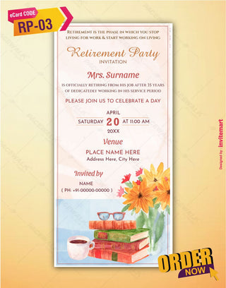 Retirement Invitation Card 