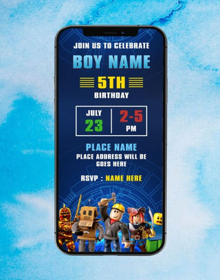 Roblox Birthday Invitation 