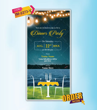 Romantic Dinner Party Invitation Video 