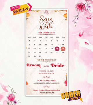 Rose Calendar Save The Date Video