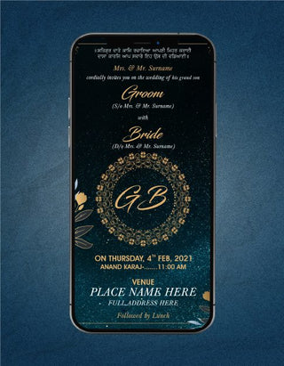 Royal Punjabi Wedding Invitation