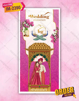Royal Caricature Wedding Invitation Video