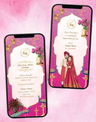 Royal Caricature Wedding Invitation Video