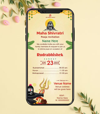Rudrabhishek Puja Invitation