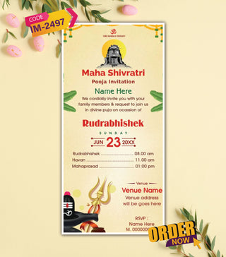 Rudrabhishek Puja Invitation