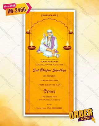 Sai Sandhya Invitation Card Template