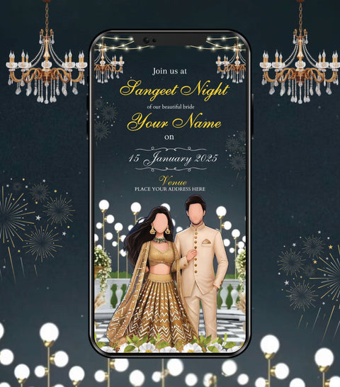 Sangeet Night Invitation Card