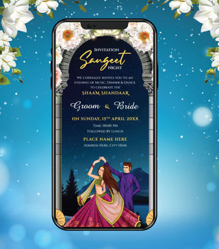 Sangeet Night Invitation Card