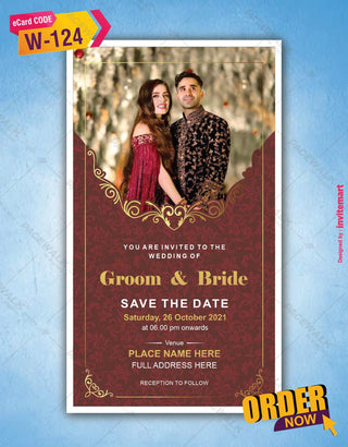 Save the Date Card with Couple Picture