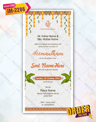 Seemantham Invitation Card2