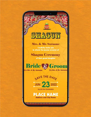 Shagun Ceremony Invitation Card 