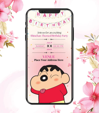 Shinchan Birthday Invitation Card