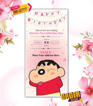 Shinchan Birthday Invitation Card