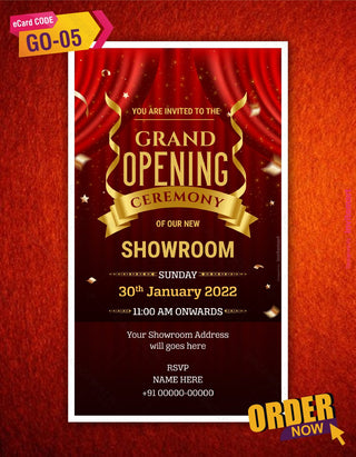 Shop Opening Invitation Card