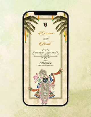 Shreenathji Theme Wedding Invitation 