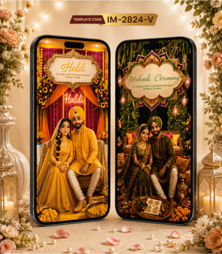 Sikh Wedding Invitation Video  Royal Anand Karaj Theme  IM-2824-V