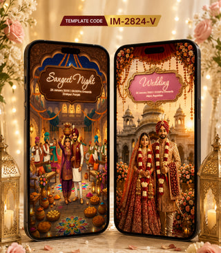 Sikh Wedding Invitation Video  Royal Anand Karaj Theme  IM-2824-V