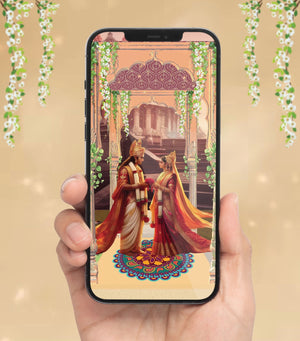 Sita Ram Wedding Invitation Video Card | Traditional Indian Wedding Invite | IM-2813-V