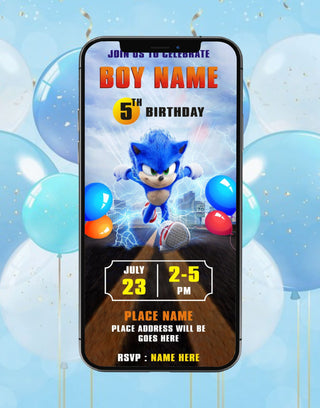 Sonic Birthday Party Invitation | IM-2507