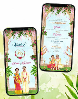 South Indian Wedding Card