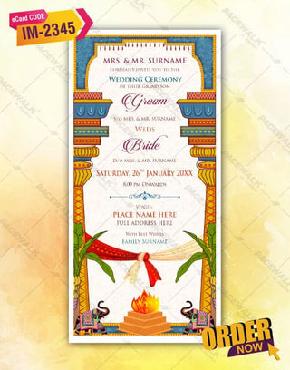 South Indian Wedding Invitation Card