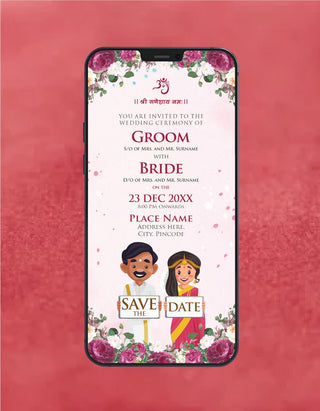 South Indian Wedding Save The Date