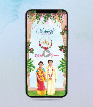 South Indian Wedding Video Invite Template