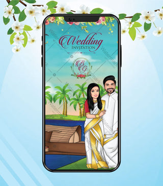 South Indian Caricature Wedding Invitation Video