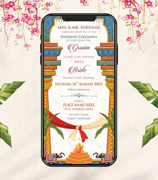 South Indian Wedding Invitation Animated Video