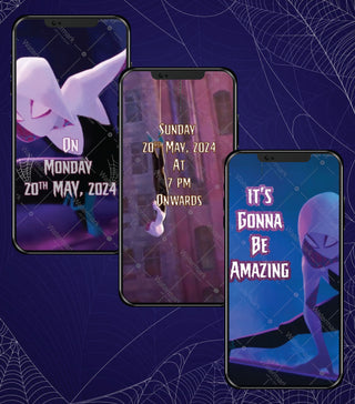 Spider Woman Birthday Invitation Video