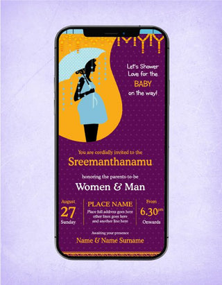 Sreemanthanamu Baby Shower Invitations