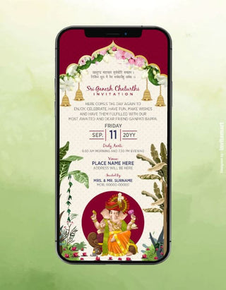 Sri Ganesh Chaturthi Invitation Card 