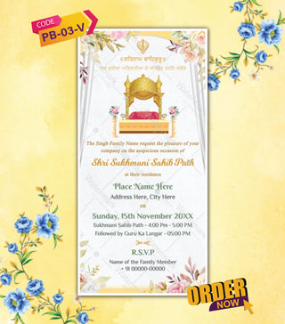 Sukhmani Sahib Wedding Invitation Video