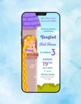 Tangled Birthday Invitation