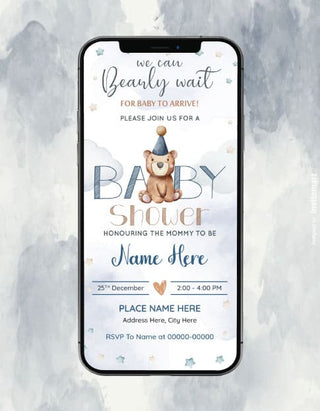 Teddy Bear Baby Shower Invitation 