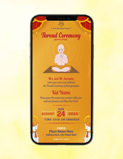 Thread Ceremony Invite 