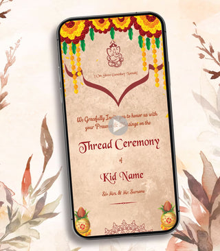 Thread Ceremony Video Invitations