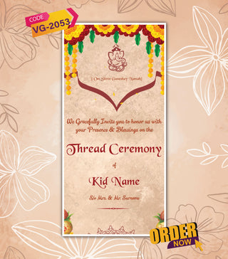 Thread Ceremony Video Invitations