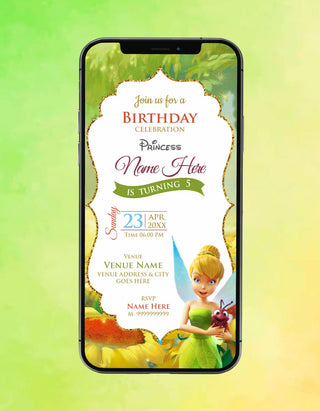 Tinkerbell Birthday Invite 