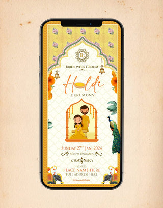 Traditional Haldi Ceremony Invitation