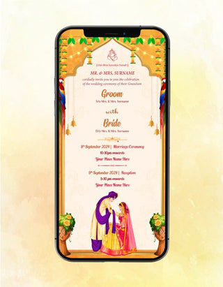 Traditional Indian Wedding Invitation 