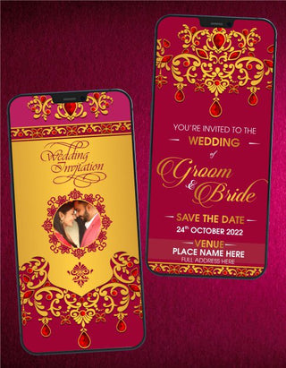 Traditional Wedding Invitation eCards For Whatsapp