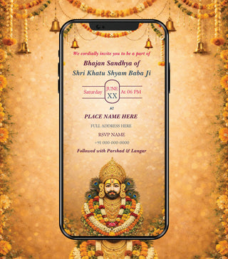 Traditional Khatu Shyam Bhajan Sandhya Digital Invitation