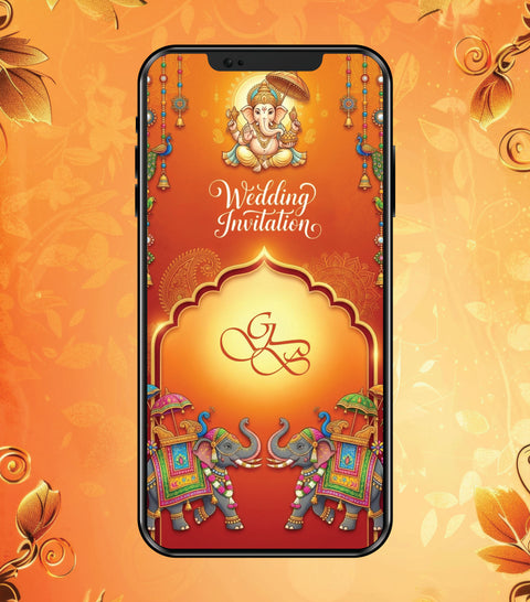 Traditional Rajasthani Wedding Invitation