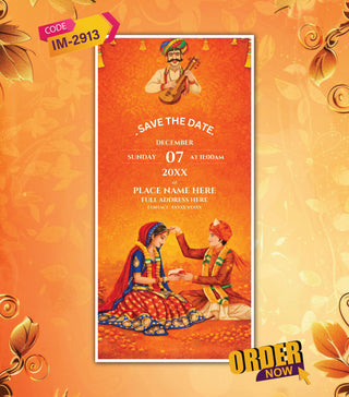 Traditional Rajasthani Wedding Invitation