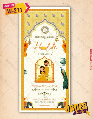 Traditional Haldi Ceremony Invitation