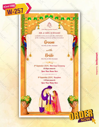 Traditional Indian Wedding Invitation 